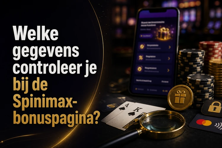 Welke gegevens controleer je bij de Spinimax-bonuspagina?